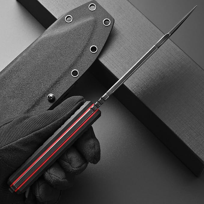 Eafengrow EF157 Fixed Blade Knife Sleipner Stainless Steel Blade Full Tang G10 Handle EDC Straight Knifes for Working Camping Hunting Adventure