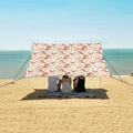 ALAZA Owl Envelope Polka Dots Beach Tent Sun Shelter UPF50+ Protection Beach Shade Canopy w/ 4 Sandbags for Outdoor Camping Fishing Backyard Fun Picnic 10x9 ft