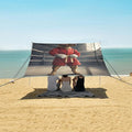ALAZA A Dog Labrador Boxer Red Uniform Beach Tent Sun Shelter Portable Canopy Sunshade for Outdoor Camping Picnics Backyard Fun 10x9 ft