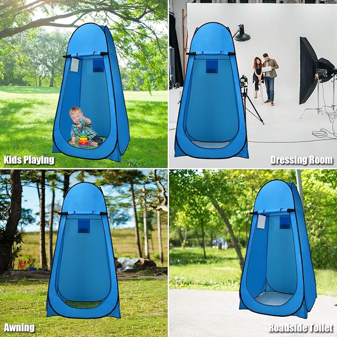 Giantex Pop Up Shower Tent Portable Camping Tent for Dressing Toilet Changing Room Outdoor Privacy Shelter