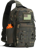 Rover Sling Pack Tactical Shoulder Sling Bag Backpack with Bottle Holder Crossbody Chest Bag Woodland