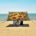 ALAZA Butterflies Sunflowers Watercolor Beach Tent Sun Shelter Portable Canopy Sunshade for Outdoor Camping Picnics Backyard Fun 10x9 ft