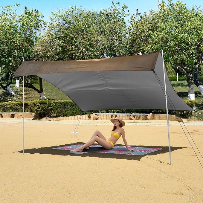 ALAZA Labrador on Basket Beach Tent Sun Shelter Portable Canopy Sunshade for Outdoor Camping Picnics Backyard Fun 10x9 ft