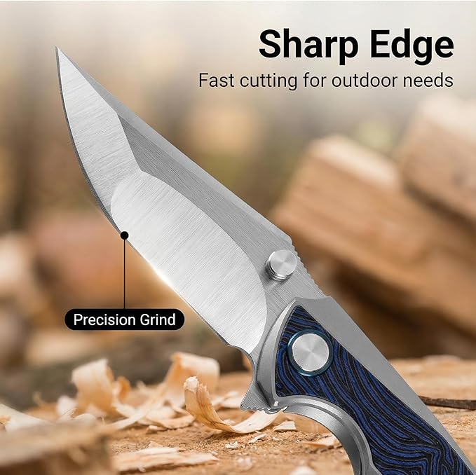 Multi Tool Pocket Knife Hunting Knives &amp Tools Equipment for Emergencies Hiking and Outdoor Camping HRC 58-60 Outdoor Knife for Self Defense Small Pocket Knife for Men