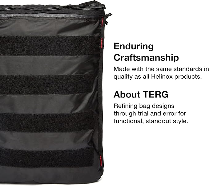 Helinox TERG All Way Square Backpack Outdoor High-Performance Bag 20L 1.9lbs Rugged Materials Waterproof Zippers Lightweight and Versatile for Daily Commutes and Weekend Trips Urban grey