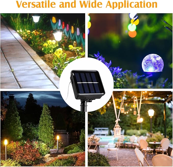 Tellegloww 6 Set Replacement Solar Panel 1.2v 600ma Replacement Parts for Solar Lights with 6.56ft Power Cord Waterproof Solar Panel for Outdoor Lights Solar Flower Lights Garden Landscape Patio Decor