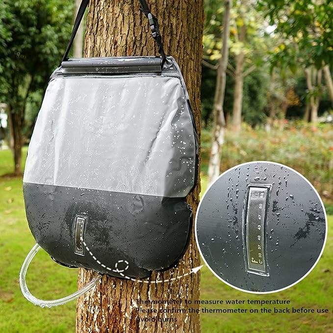 Portable Shower Bag PVC Travel Washing Kit Camping Accessories 5 Gallons 20 Liters Suitable for Outdoor Travel Camping Hiking 18.5x19.6inch