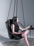 Hanging Egg Chair - Handmade Scandinavian Style Hammock Swing Chair Hanging Chair for Bedroom Indoor &amp Outdoor Patio Swing Double-Layered Faux Leather