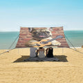 ALAZA French Bulldog Dog Holding A Guitar Beach Tent Sun Shelter Portable Canopy Sunshade for Outdoor Camping Picnics Backyard Fun 10x9 ft