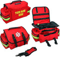 Lightning X Customizable Small Medic First Responder EMT Trauma Bag w/Embroidered Name Patch - RED