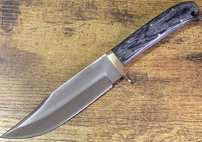 Perkin Fixed Blade Hunting Knives with Sheath-Custom Handmade Full Tang Bushcraft Fixed-Blade Knife for Camping Hiking and Outdoor Activities-Unisex Adults-PKH