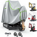 Mini Excavator Cover Fits 3000-4000 lbs Models Mini Excavator Covers Waterproof Compatible with Bobcat E20/Kubota U17/Caterpillar/John Deere 17G 600D Excavator Cover Heavy Duty Excavator Cover.
