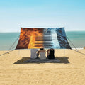 ALAZA Fire Water Piano Keys Beach Tent Sun Shelter Portable Canopy Sunshade for Outdoor Camping Picnics Backyard Fun 10x9 ft