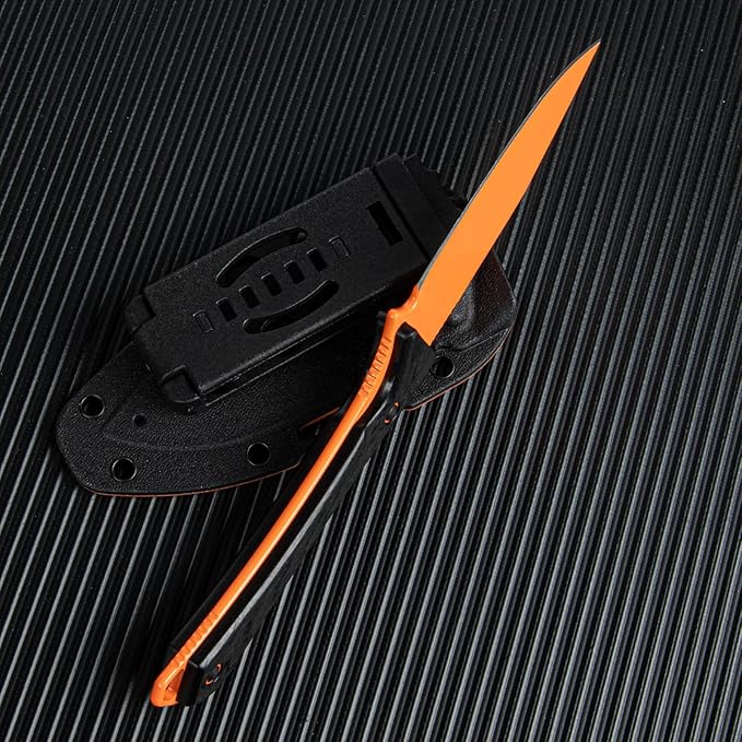Fixed Blade Knife with Sheath S90V Steel &amp Nylon Fiber Handle for EDC Outdoor Tasks Camping &amp Gift Giving