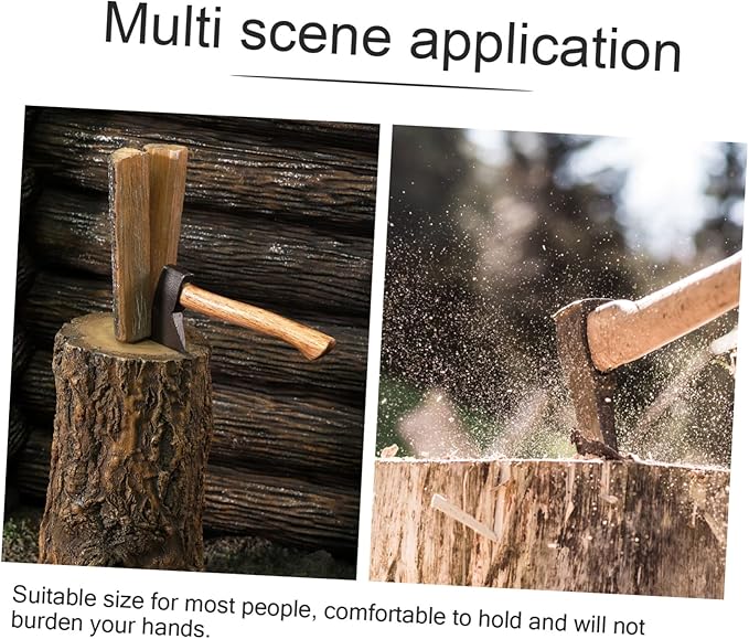 LIFKOME 2pcs Wooden Handle Replacement for Axe Broad Hatchet Handle Easy to Install and Practical