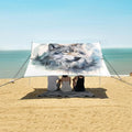 ALAZA Wolf Moon Forest Beach Tent Sun Shelter Portable Canopy Sunshade for Outdoor Camping Picnics Backyard Fun 10x9 ft