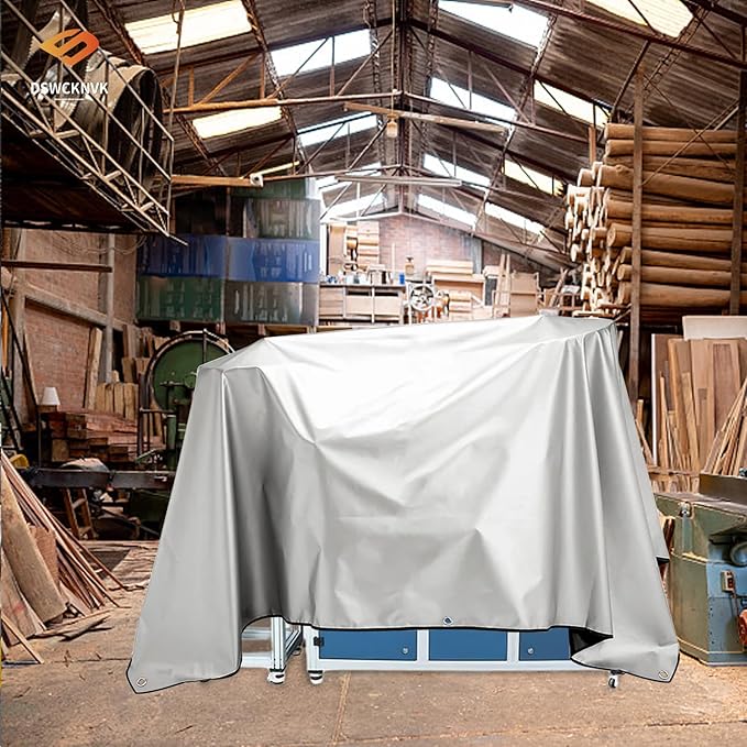 Jumbo Machine Cover - Breathable Rust Preventing Water &amp Dust Proof Tear Resistant Silver (27*36 Black)