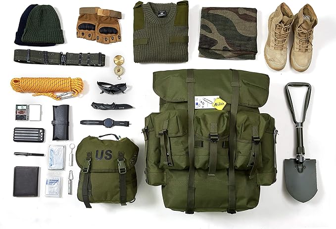 Akmax.cn MT Military Alice Pack Army Survival Combat ALICE Rucksack Backpack Olive Drab