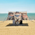 ALAZA Three Cats Sunglasses Flag Beach Tent Sun Shelter Portable Canopy Sunshade for Outdoor Camping Picnics Backyard Fun 10x9 ft