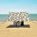 ALAZA Leopard Print Pattern Beach Tent Sun Shelter UPF50+ Protection Beach Shade Canopy w/ 4 Sandbags for Outdoor Camping Fishing Backyard Fun Picnic 10x9 ft
