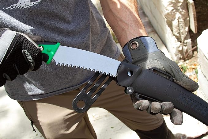 Notch Legacy 13 Saw High Carbon Japanese SK5 Steel Full Tang Blade with Bullnose Tip Triple-Sharp Tri-Edge Teeth includes Molded Scabbard with Rollers (40710)