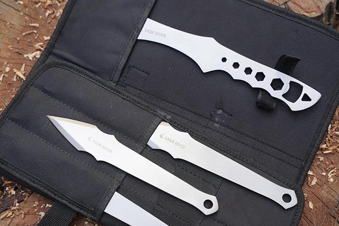Professional Throwing Axe Set Pack of 6-11.5 Throwing Axe with Nylon Sheath - Stainless Steal Chopping Hatchet with Abs Handle for Competition and Recreation