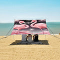 ALAZA Exotic Flamingo Sparkle Beach Tent Sun Shelter Portable Canopy Sunshade for Outdoor Camping Picnics Backyard Fun 10x9 ft