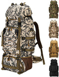 90L Camping Hiking BackpackMolle Military Tactical Rucksack BackpackWaterproof Lightweight Hiking Backpack (City Camo 90L)