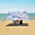 ALAZA Seashell Pattern Beach Tent Sun Shelter Portable Canopy Sunshade for Outdoor Camping Picnics Backyard Fun 10x9 ft