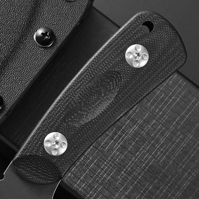 Eafengrow EF121 EDC Fixed Blade Knife D2 Blade Steel G10 Handle with Kydex Sheaths for Outdoor Activities Camping