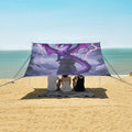 ALAZA Purple Dragon Lightning Beach Tent Sun Shelter Portable Canopy Sunshade for Outdoor Camping Picnics Backyard Fun 10x9 ft