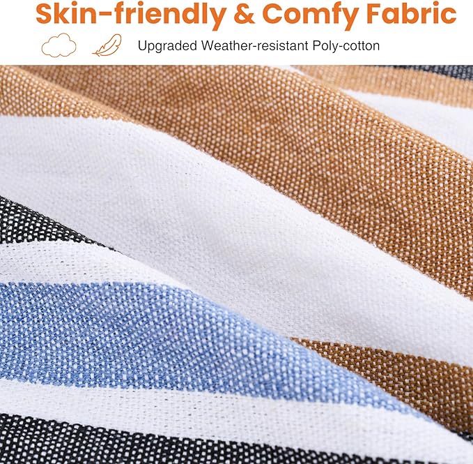 Sweetcrispy Double Hammock with Space Saving Steel Stand Heavy Duty 2 Person Standing Hammocks 450lb Capacity for Outside Garden Yard with Portable Carrying Bag