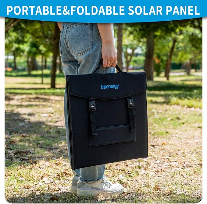 100W 12V Foldable Solar Panel – Monocrystalline Portable Charger for Camping Laptop &amp Smartphone with 5V USB &amp 18V DC Output