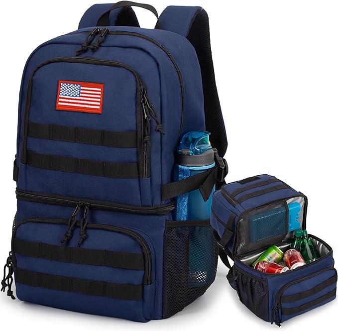 Tactical Double Deck Cooler Backpack for MenLarge Lunch Backpack with 2 CompartmentSoft Cooler Bag