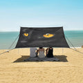 ALAZA Black Cat's Eyes Beach Tent Sun Shelter Portable Canopy Sunshade for Outdoor Camping Picnics Backyard Fun 10x9 ft