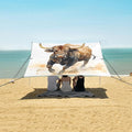 ALAZA Running Highland Cattle Beach Tent Sun Shelter Portable Canopy Sunshade for Outdoor Camping Picnics Backyard Fun 10x9 ft