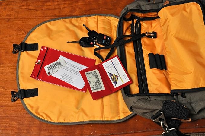 StoreSMART - Fisherman &amp Boating Wallet Set - 2 Plastic Zippered Wallets w/Lanyards 2 Plastic Folding Card Holders