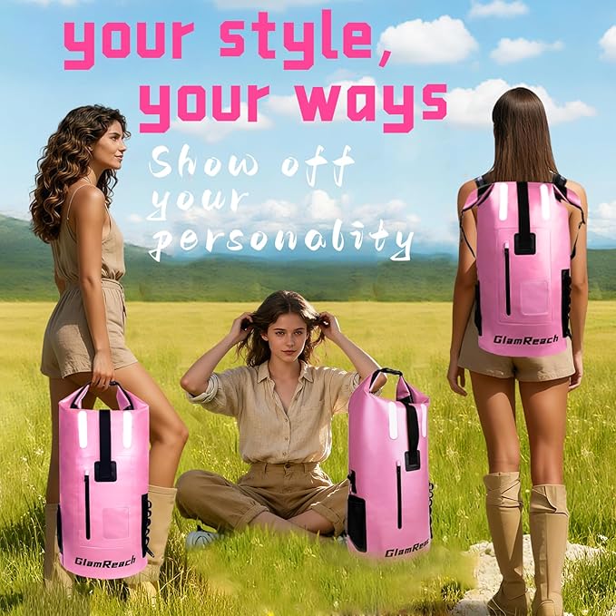 35L Dry Bag Heavy Duty waterproof backpack for Women wear-resistant material for kayaking Hiking Travel Camping essentials Survival &amp Beach with 2L dry bag