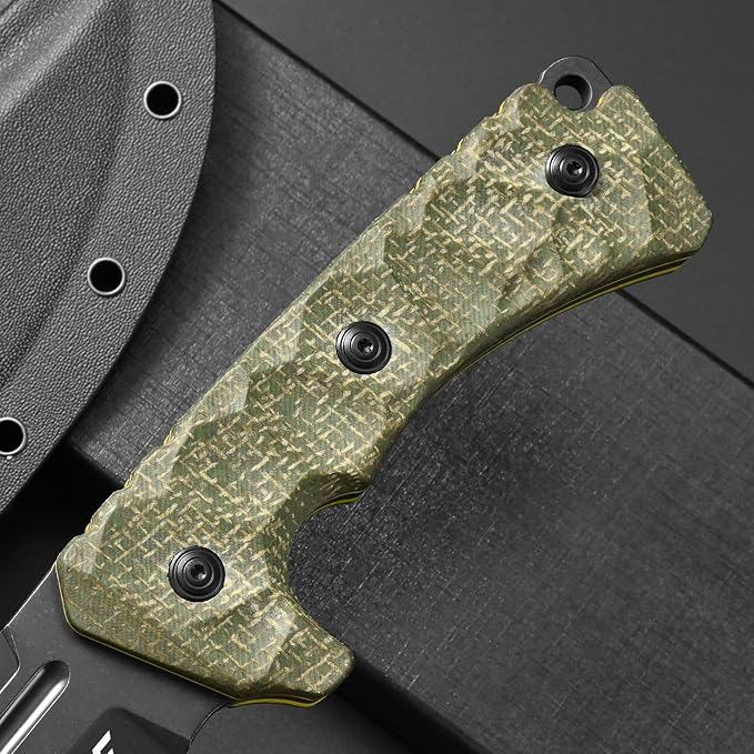 Eafengrow EF161 Fixed Blade Knife Sleipner Steel Blade Micarta Handle Full Tang EDC Tool Fix Knifes for Camping Hunting Bushcraft