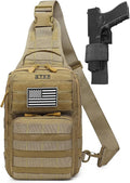 ATBP Tactical Sling Backpack With Holster Military Crossbody Bag for Men Single Shoulder Back Pack 10L