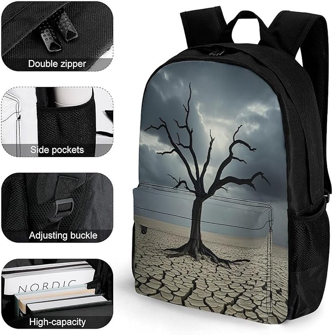 Backpack with Pocket Backpacks Survival Printed Travel Backpack Lightweight Outdoor Travel Gym Events Bag