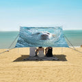 ALAZA Labrador Swims in The Sea Beach Tent Sun Shelter Portable Canopy Sunshade for Outdoor Camping Picnics Backyard Fun 10x9 ft