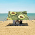 ALAZA Avocado Marble Background Beach Tent Sun Shelter Portable Canopy Sunshade for Outdoor Camping Picnics Backyard Fun 10x9 ft