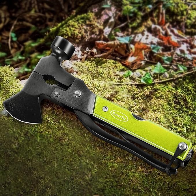 Christmas Gifts for Men Dad RoverTac Multitool Axe for Mens Gifts Gifts for Dad Husband Dad Boyfriend Christmas Gifts Mens Stocking Stuffers-14 in 1 Multi Tool Axe Hatchet