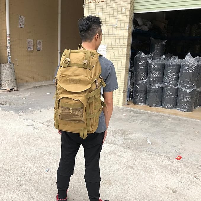 50L Military Tactical Backpack Outdoor Trekking Camping Army Backpack Large Capacity Airsoft Combat Training Molle Bags (acu)