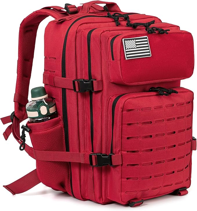 QT&ampQY 25L/45L Military Tactical Backpack For Men Molle Daypack 3 Day Bug Out Bag Hiking Rucksack With Bottle Holder