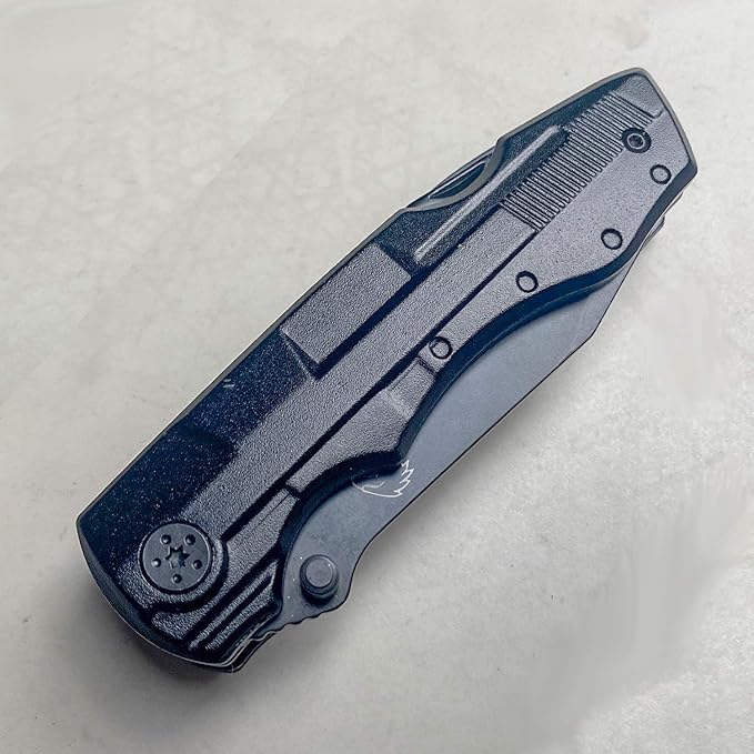 Falcon Multi Purpose Pocket Knife Designed With Many Functions In 440 Black Stainless Coated Steel