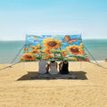 ALAZA Blooming Sunflowers Blue Sky Blue Butterflies Beach Tent Sun Shelter Portable Canopy Sunshade for Outdoor Camping Picnics Backyard Fun 10x9 ft