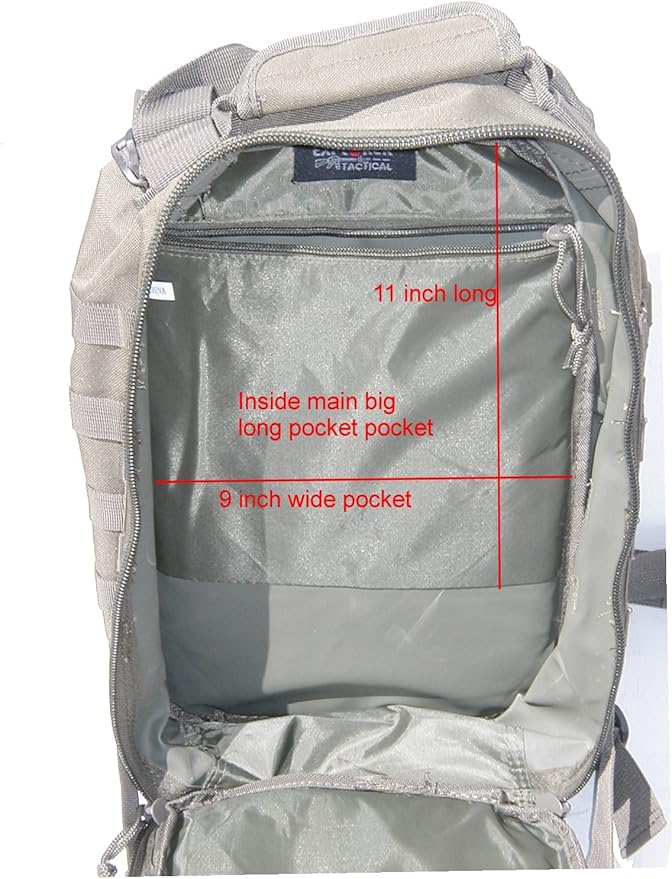 Explorer B3-PinkExplorer Tactical 72 Hours Combat Rucksack 17 Inch Backpack-Black with Pick Stripes Black with Pink Strips 17 X 9 X 11
