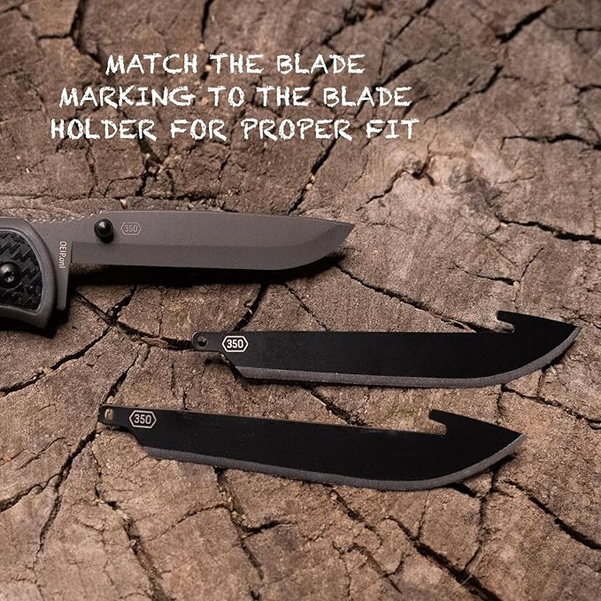 OUTDOOR EDGE 3.5 RazorLite EDC Pocket Knife (Obsidian Black) with Replaceable Blades and Clip Perfect Carry Knive for Camping Hunting and Survival Includes 12 Black Steel Drop Point Blades